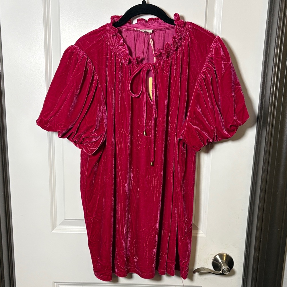 Entro Fuchsia Velvet Women's Blouse